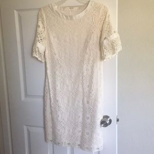 Lace cream dress